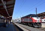 One of the few diesel hauled Caltrains rests before heading back to Gilroy-MP36PH-3C # 927 is the motive power. Picture taken at San Jose Diridon Station